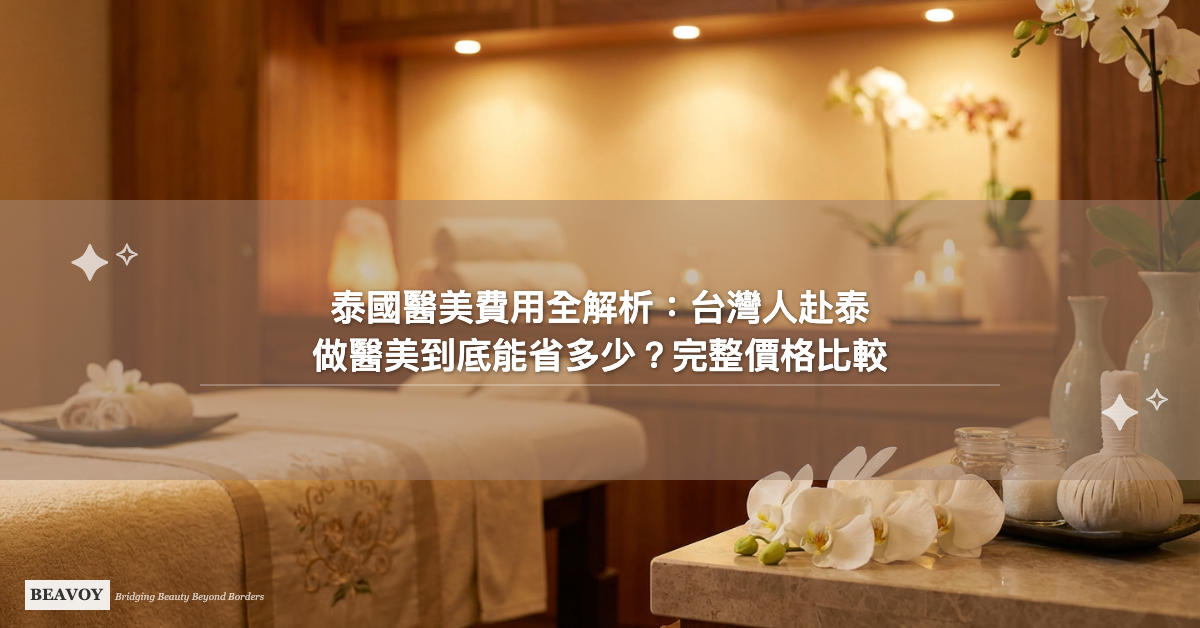 泰國醫美費用全解析:台灣人赴泰做醫美到底能省多少?完整價格比較與療程推薦