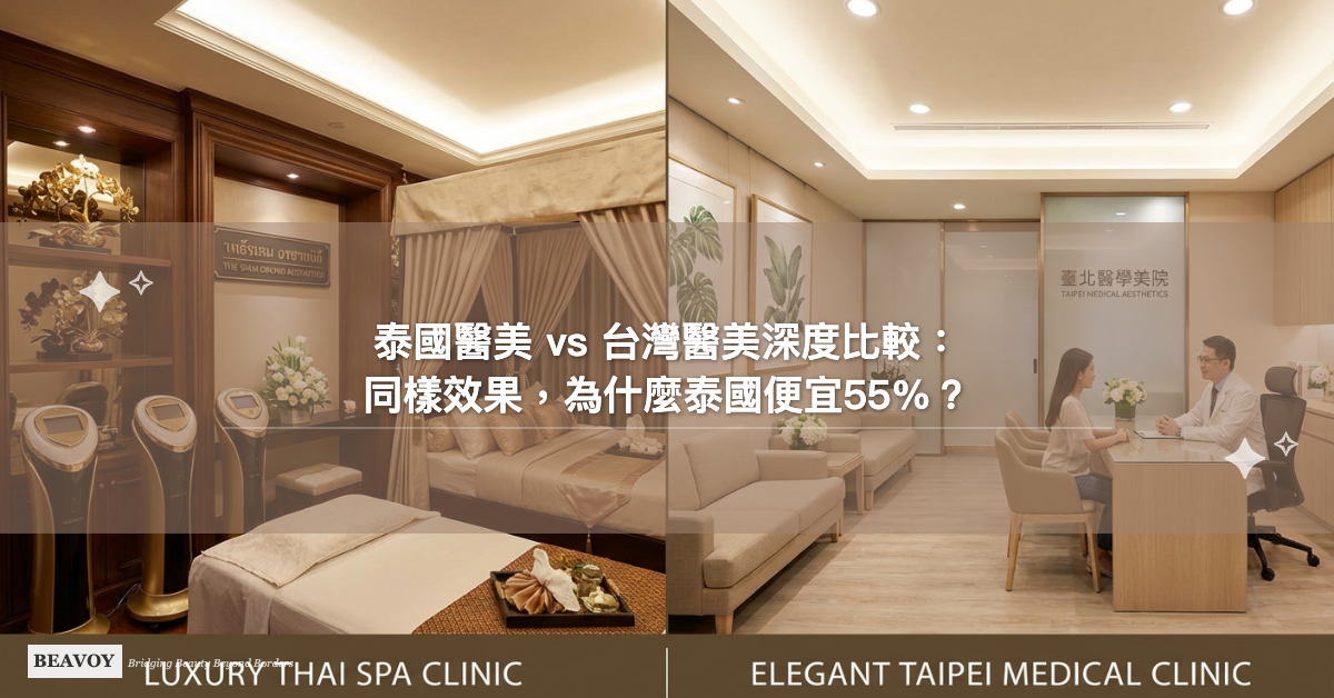 泰國醫美 vs 台灣醫美深度比較:同樣效果,為什麼泰國便宜55%?