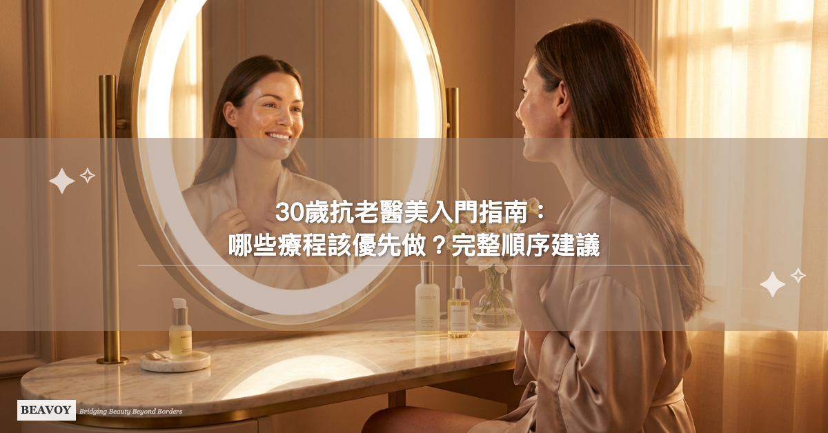 30歲抗老醫美入門指南:哪些療程該優先做?完整順序建議